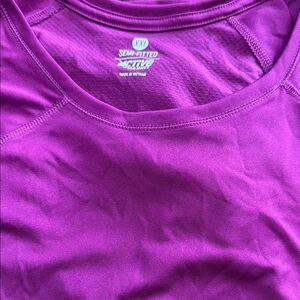 Purple Semi-Fitted Active Top